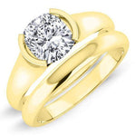 Jasmine Cushion Moissanite Bridal Set yellowgold