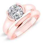 Jasmine Cushion Moissanite Bridal Set rosegold