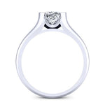 Jasmine Cushion Moissanite Engagement Ring whitegold