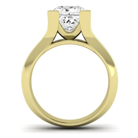 Jasmine Diamond Matching Band Only (does Not Include Engagement Ring) For Ring With Princess Center yellowgold