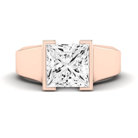 Jasmine Diamond Matching Band Only (does Not Include Engagement Ring) For Ring With Princess Center rosegold