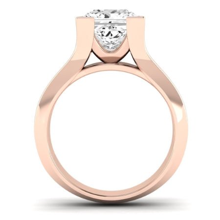 Jasmine Diamond Matching Band Only (does Not Include Engagement Ring) For Ring With Princess Center rosegold