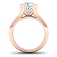 Jasmine Diamond Matching Band Only (does Not Include Engagement Ring) For Ring With Princess Center rosegold