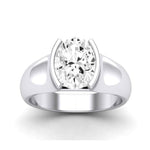 Jasmine Diamond Matching Band Only (does Not Include Engagement Ring) For Ring With Oval Center whitegold