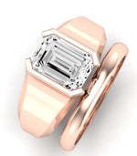 Jasmine Emerald Diamond Bridal Set (Lab Grown Igi Cert) rosegold