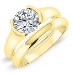 Jasmine Round Diamond Bridal Set (Lab Grown Igi Cert) yellowgold