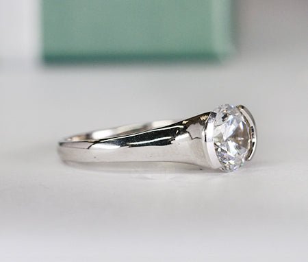 Jasmine Round Diamond Engagement Ring (Lab Grown Igi Cert) whitegold