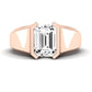 Jasmine Diamond Matching Band Only (does Not Include Engagement Ring) For Ring With Emerald Center rosegold