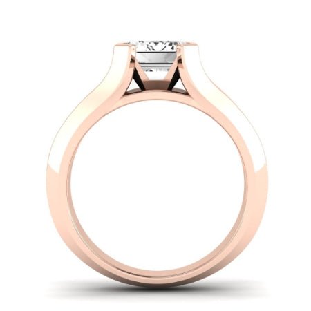 Jasmine Diamond Matching Band Only (does Not Include Engagement Ring) For Ring With Emerald Center rosegold