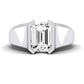 Jasmine Diamond Matching Band Only (does Not Include Engagement Ring) For Ring With Emerald Center whitegold