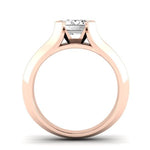 Jasmine Diamond Matching Band Only (does Not Include Engagement Ring) For Ring With Emerald Center rosegold