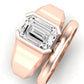 Jasmine Diamond Matching Band Only (does Not Include Engagement Ring) For Ring With Emerald Center rosegold