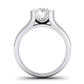 Jasmine Moissanite Matching Band Only (does Not Include Engagement Ring) For Ring With Oval Center whitegold