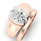 Jasmine Moissanite Matching Band Only (does Not Include Engagement Ring) For Ring With Oval Center rosegold