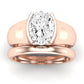 Jasmine Moissanite Matching Band Only (does Not Include Engagement Ring) For Ring With Oval Center rosegold