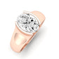 Jasmine Moissanite Matching Band Only (does Not Include Engagement Ring) For Ring With Oval Center rosegold