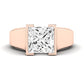 Jasmine Moissanite Matching Band Only (does Not Include Engagement Ring) For Ring With Princess Center rosegold