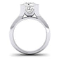 Jasmine Moissanite Matching Band Only (does Not Include Engagement Ring) For Ring With Princess Center whitegold