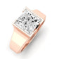 Jasmine Moissanite Matching Band Only (does Not Include Engagement Ring) For Ring With Princess Center rosegold