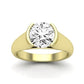 Jasmine Moissanite Matching Band Only (does Not Include Engagement Ring) For Ring With Round Center yellowgold