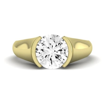 Jasmine Diamond Matching Band Only (does Not Include Engagement Ring) For Ring With Round Center yellowgold