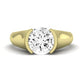 Jasmine Moissanite Matching Band Only (does Not Include Engagement Ring) For Ring With Round Center yellowgold