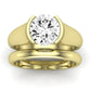 Jasmine Diamond Matching Band Only (does Not Include Engagement Ring) For Ring With Round Center yellowgold