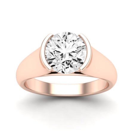 Jasmine Moissanite Matching Band Only (does Not Include Engagement Ring) For Ring With Round Center rosegold