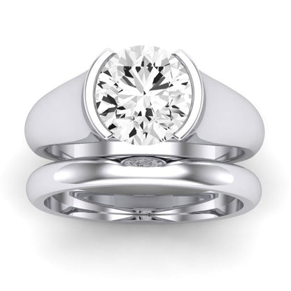 Jasmine Diamond Matching Band Only (does Not Include Engagement Ring) For Ring With Round Center whitegold