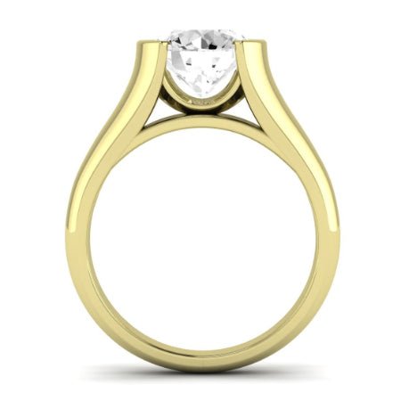 Jasmine Diamond Matching Band Only (does Not Include Engagement Ring) For Ring With Round Center yellowgold