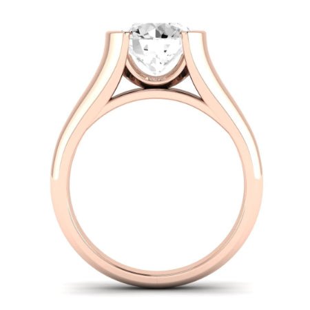 Jasmine Moissanite Matching Band Only (does Not Include Engagement Ring) For Ring With Round Center rosegold