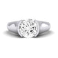 Jasmine Moissanite Matching Band Only (does Not Include Engagement Ring) For Ring With Round Center whitegold