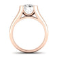 Jasmine Diamond Matching Band Only (does Not Include Engagement Ring) For Ring With Round Center rosegold