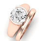 Jasmine Moissanite Matching Band Only (does Not Include Engagement Ring) For Ring With Round Center rosegold