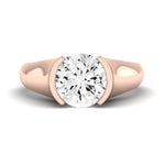 Jasmine Diamond Matching Band Only (does Not Include Engagement Ring) For Ring With Round Center rosegold