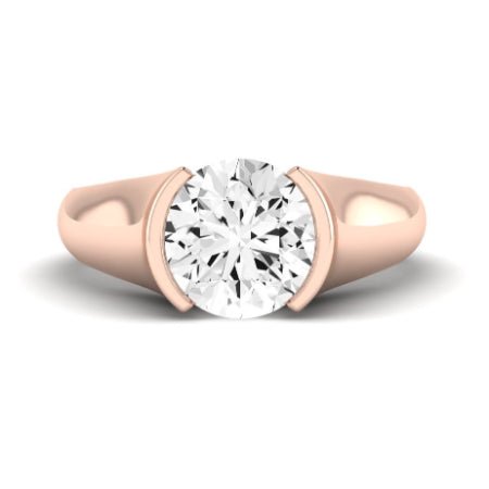 Jasmine Diamond Matching Band Only (does Not Include Engagement Ring) For Ring With Round Center rosegold