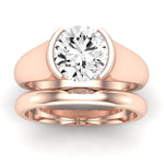 Jasmine Diamond Matching Band Only (does Not Include Engagement Ring) For Ring With Round Center rosegold