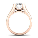 Jasmine Diamond Matching Band Only (does Not Include Engagement Ring) For Ring With Round Center rosegold