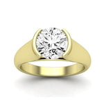 Jasmine Diamond Matching Band Only (does Not Include Engagement Ring) For Ring With Round Center yellowgold