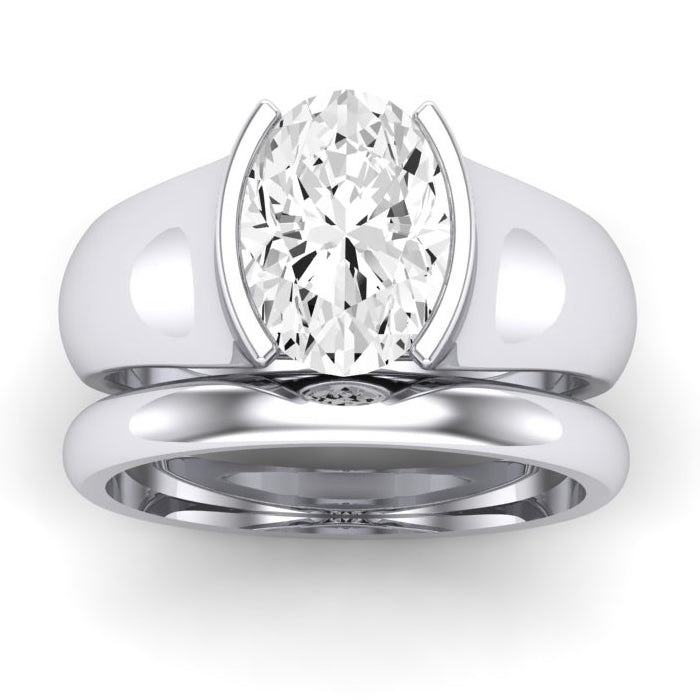 2.00 ct - Jasmine - Oval Moissanite Bridal Set