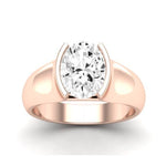 Jasmine Oval Moissanite Bridal Set rosegold