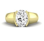 Jasmine Oval Moissanite Engagement Ring yellowgold