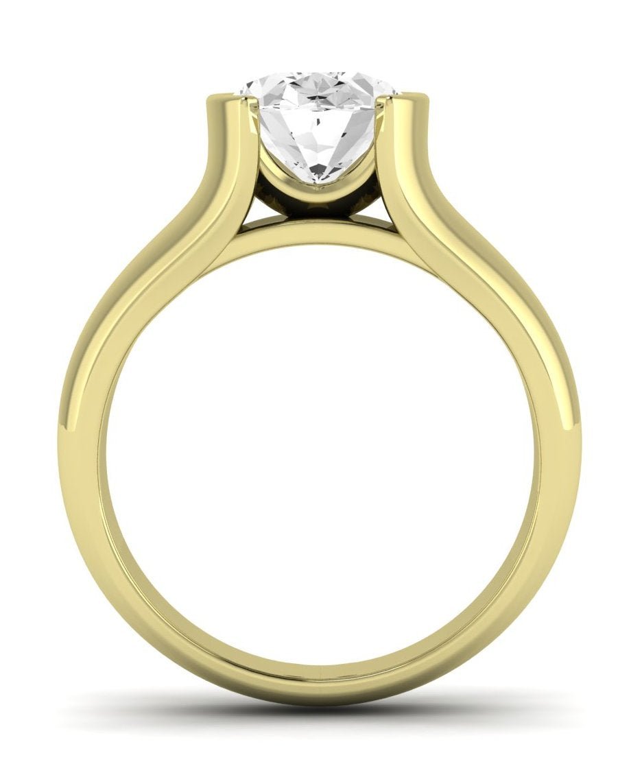 Jasmine Oval Moissanite Engagement Ring yellowgold