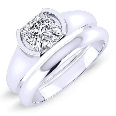 2.00 ct - Jasmine - Princess Lab Diamond Bridal Set (IGI Certified)