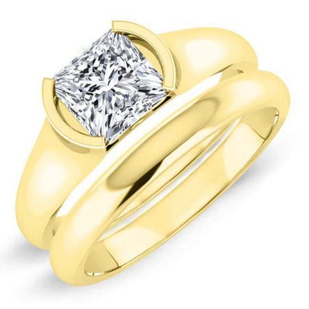 Jasmine Princess Moissanite Bridal Set yellowgold