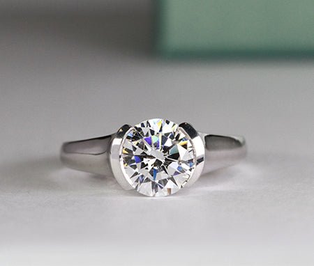 Jasmine Round Diamond Engagement Ring (Lab Grown Igi Cert) whitegold