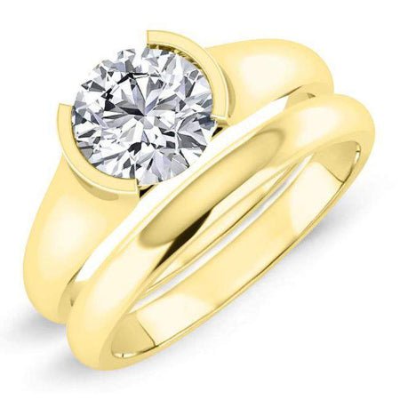 Jasmine Round Moissanite Bridal Set yellowgold