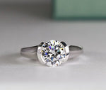 Jasmine Round Moissanite Engagement Ring whitegold