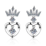 Jenn Round Moissanite Earrings whitegold