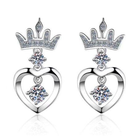 Jenn Round Moissanite Earrings whitegold